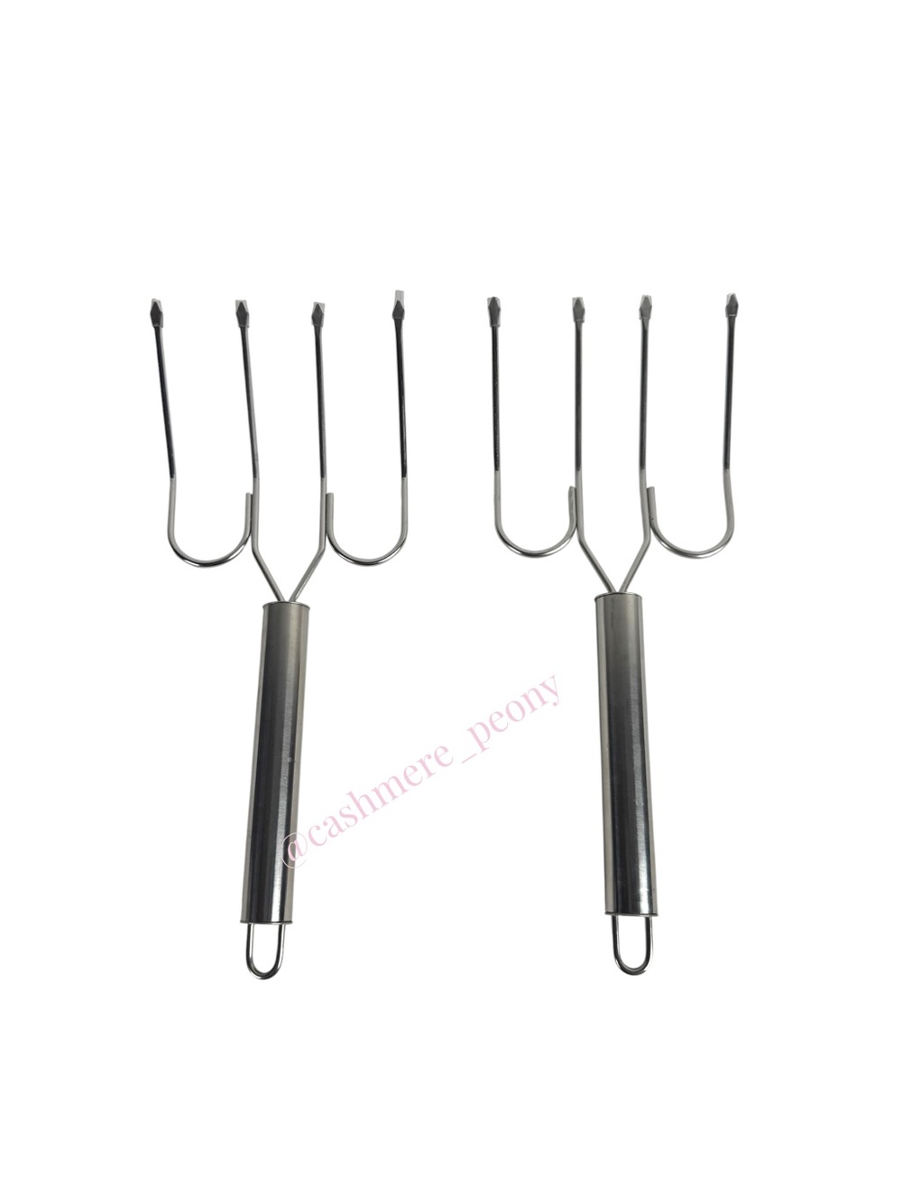 Norpro Stainless Steel Set of Turkey Roast Ham BBQ Cooking Wide Prongs Lifters